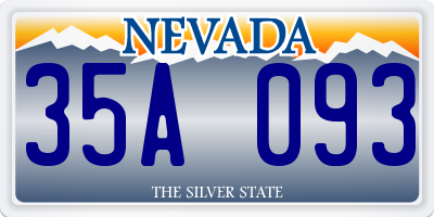 NV license plate 35A093