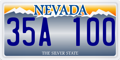 NV license plate 35A100