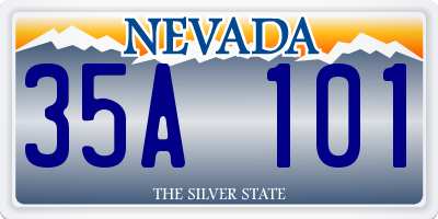 NV license plate 35A101