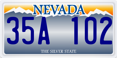 NV license plate 35A102