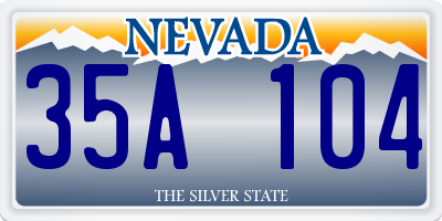 NV license plate 35A104