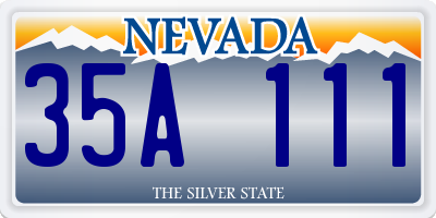 NV license plate 35A111