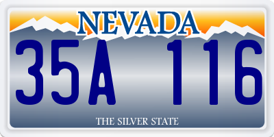 NV license plate 35A116