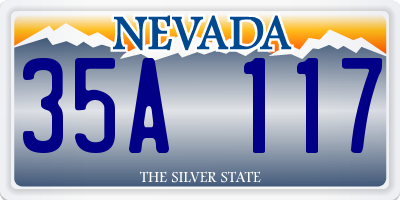 NV license plate 35A117