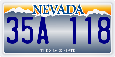 NV license plate 35A118