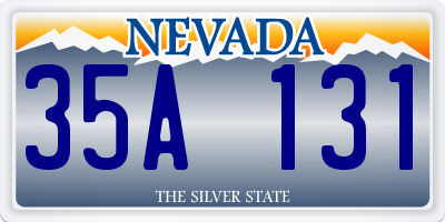 NV license plate 35A131