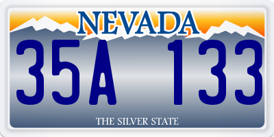NV license plate 35A133