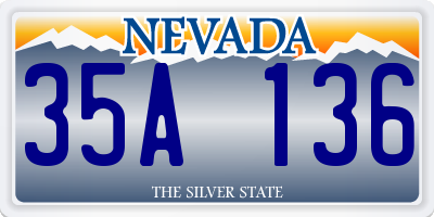 NV license plate 35A136