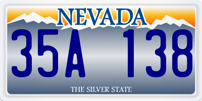 NV license plate 35A138
