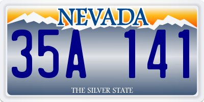 NV license plate 35A141