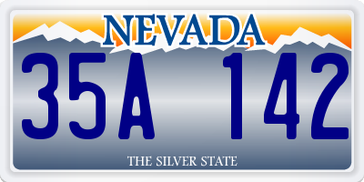 NV license plate 35A142