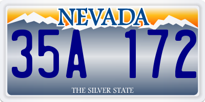 NV license plate 35A172