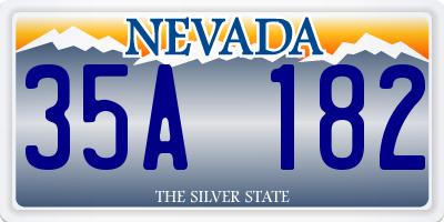 NV license plate 35A182