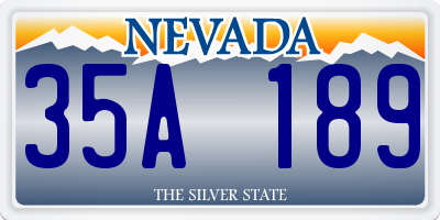 NV license plate 35A189