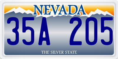 NV license plate 35A205