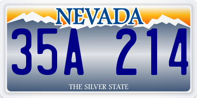 NV license plate 35A214