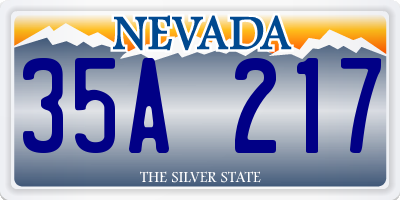 NV license plate 35A217