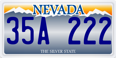 NV license plate 35A222