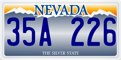 NV license plate 35A226