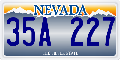 NV license plate 35A227