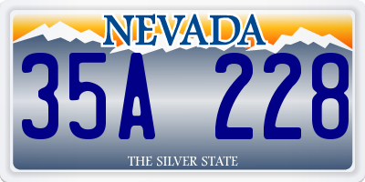 NV license plate 35A228