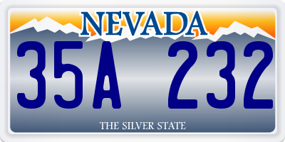 NV license plate 35A232