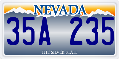 NV license plate 35A235