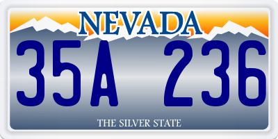 NV license plate 35A236