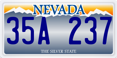 NV license plate 35A237