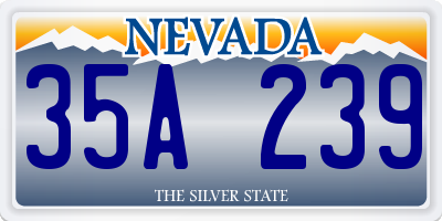 NV license plate 35A239
