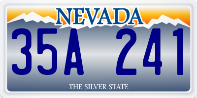 NV license plate 35A241