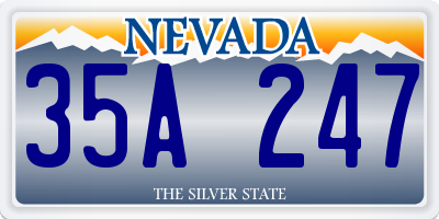 NV license plate 35A247