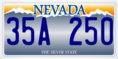 NV license plate 35A250