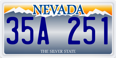 NV license plate 35A251
