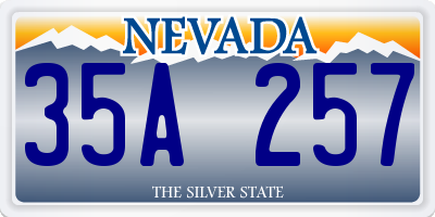 NV license plate 35A257