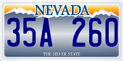 NV license plate 35A260