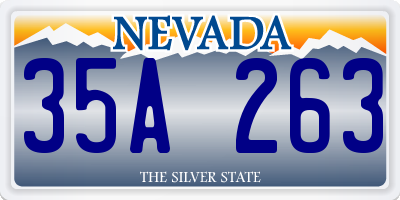 NV license plate 35A263