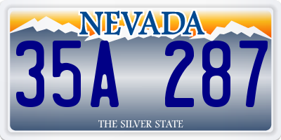 NV license plate 35A287