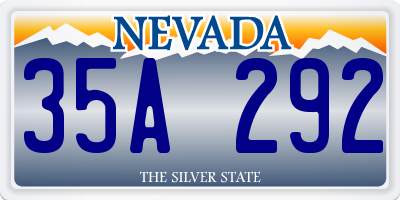 NV license plate 35A292