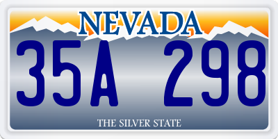 NV license plate 35A298