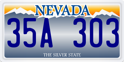 NV license plate 35A303
