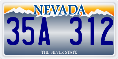 NV license plate 35A312