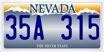 NV license plate 35A315