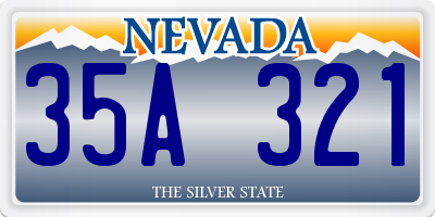 NV license plate 35A321
