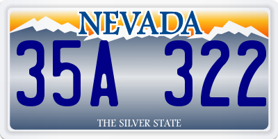 NV license plate 35A322