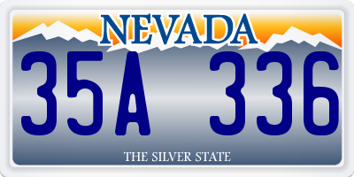 NV license plate 35A336
