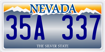 NV license plate 35A337
