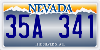 NV license plate 35A341