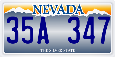 NV license plate 35A347