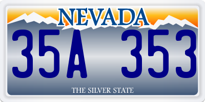 NV license plate 35A353